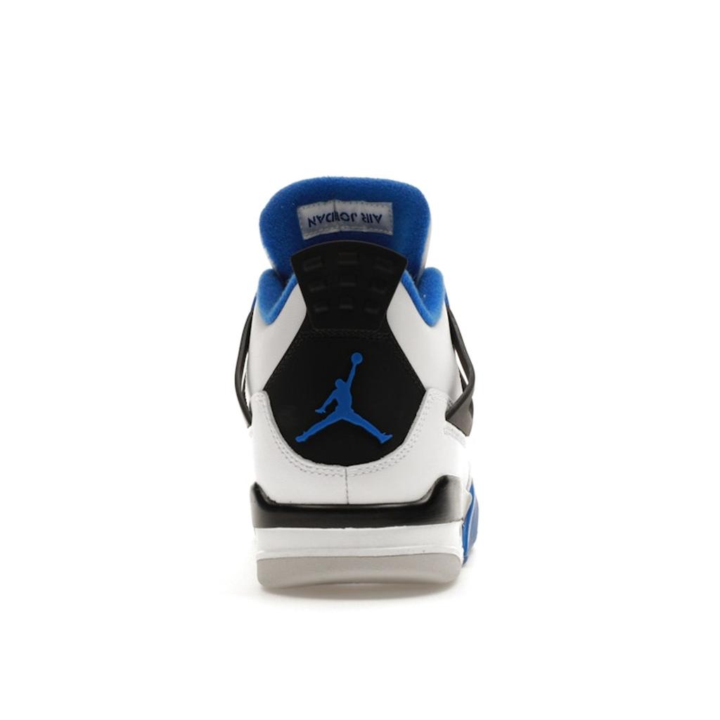 Air Jordan 4 Retro Motorsports Men Sneakers White Game-Royal Black 308497-117