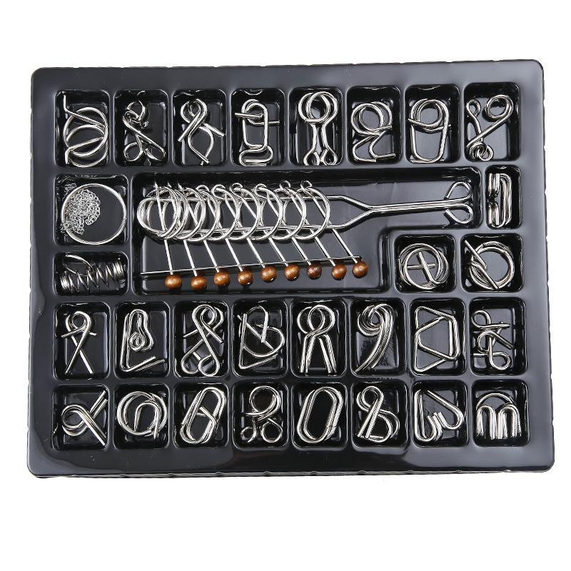 Science Area Kindergarten Interlocking Ring Puzzle - Nine Rings Teaching Aid for Middle Class Activities