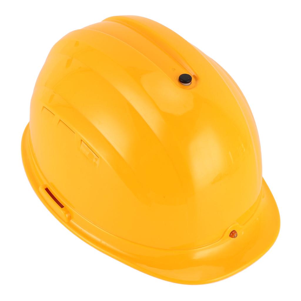 Cooling Hard Hat Yellow 8000mAh Rainproof Bluetooth Dual Fans Massage Solar Power Cooling Helmet