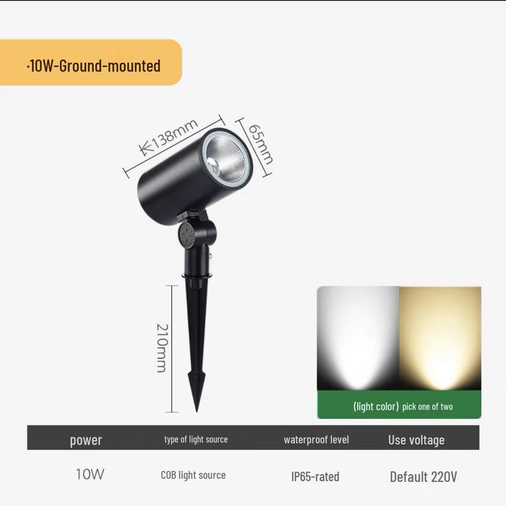 Outdoor LED Garden Spotlight Waterproof for Landscaping, Trees, and Lawns