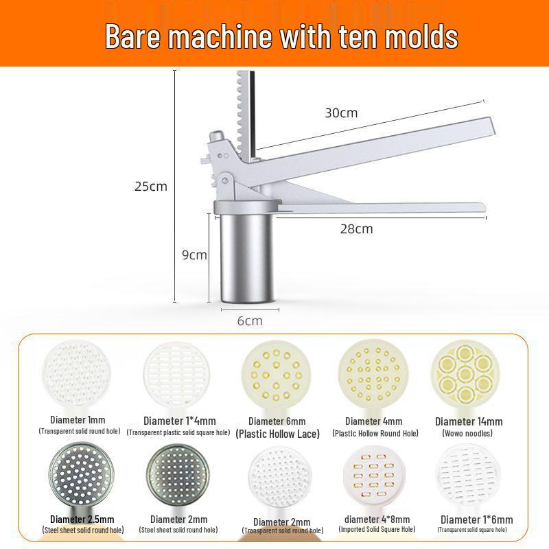 Compact Multi-Purpose Stainless Steel Noodle & Gnocchi Press Machine