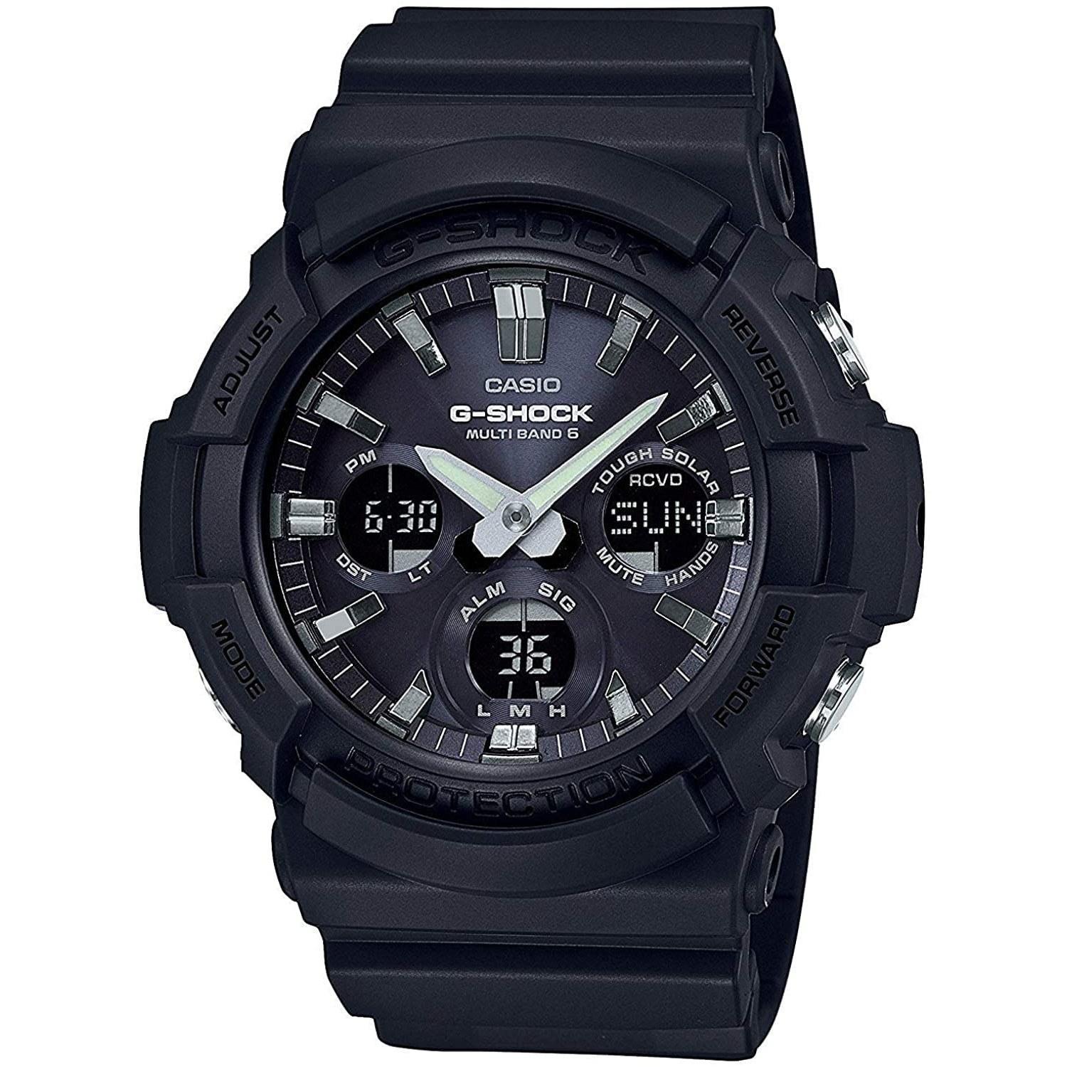 CASIO G-SHOCK GAW-100B-1A Radio Solar Tough Wristwatch Mens Waterproof Black Ana-Digi Basic
