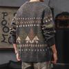 Herren Retro Ethnischer Dicker Strickpullover - Winter Übergröße Warme Schicht