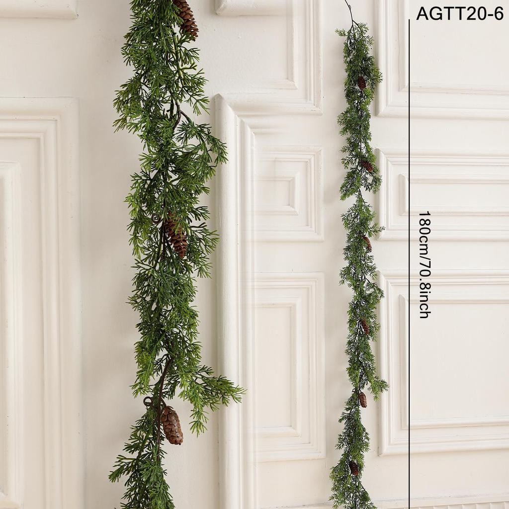 Artificial Rattan PE Leaf Vines: Wall & Door Hanging for Christmas and Festive Decor