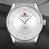 NAVIFORCE Men Quartz Watch Daily Casual Calendar Simple Dial 30m Waterproof Stainless Steel Strap Men Casual Watch Gift NF9272S