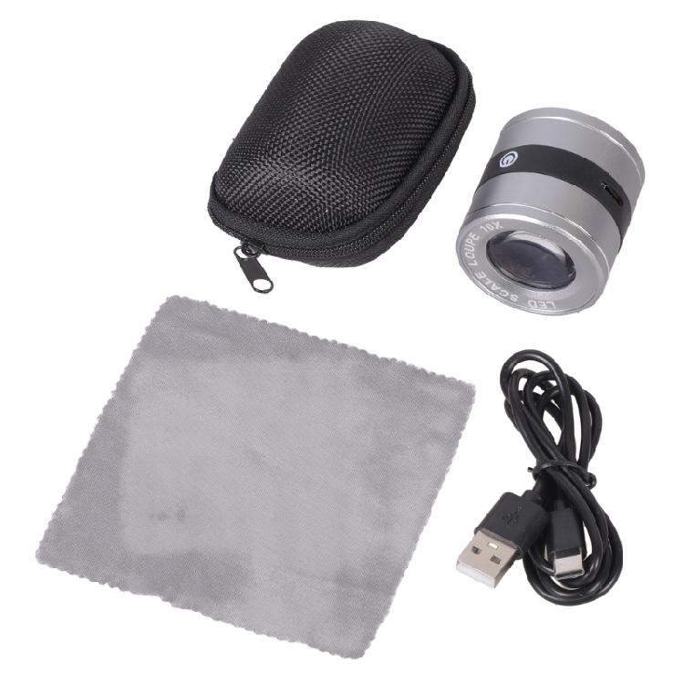 Magnifying Glass Magnifier for Child Reading Stamp LED Scale Loupe USB Charging