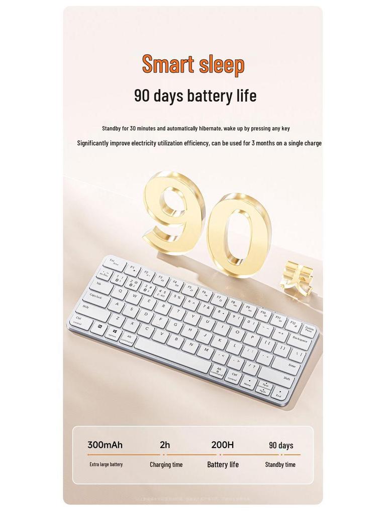 Silent Lightweight Wireless Bluetooth Keyboard with Touchpad for Tablets & Laptops