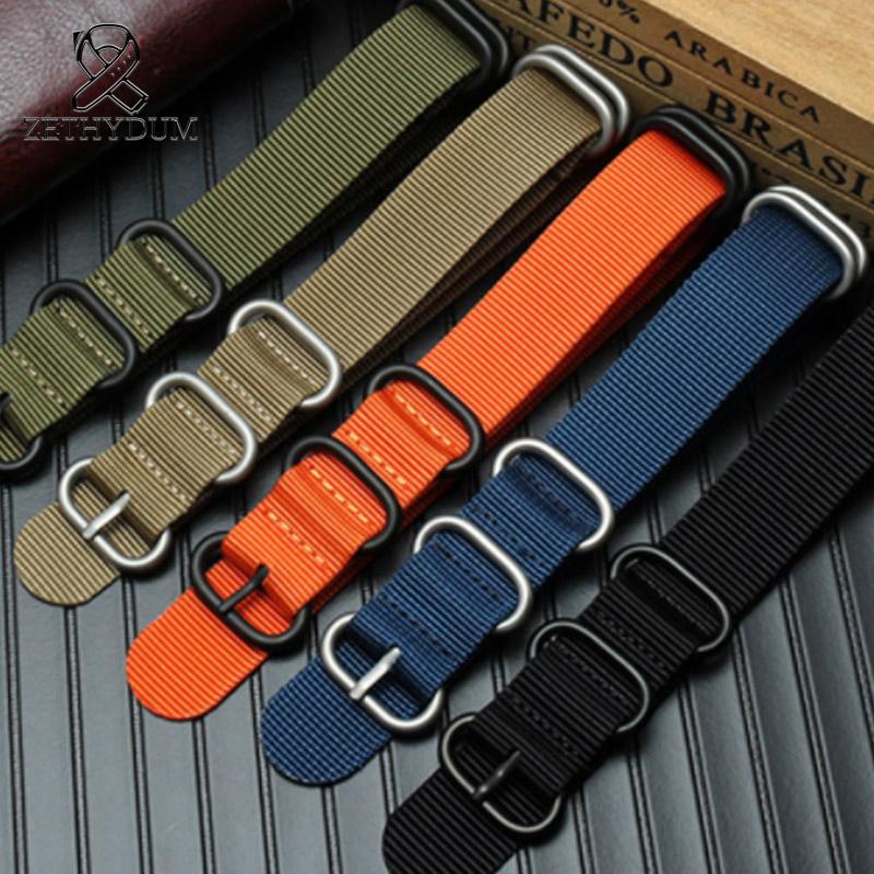 Nylon Watch Strap Bracelet Watch Strap 20 22 23 24 26mm Sport Fashion Bracelet Watch Accessories Manual Suture Simple Strap