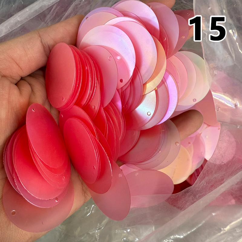

30Mm Colorful Candy Large Sequins with Hole Pet Round Sequin Sewing Craft Wedding Dress Decoration Diy Accessories Loose Sequins 30mm