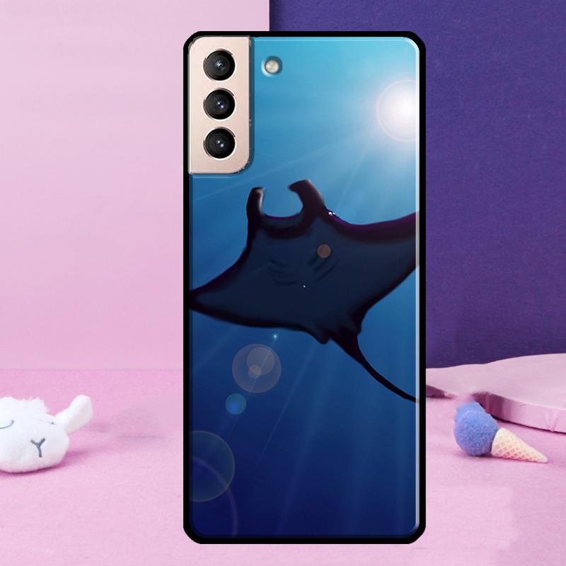 Animal Manta Ray Phone Case For Samsung Galaxy S25 Ultra S24 Ultra S9 S10 S20 S21 S22 Plus S23 S24 FE Cover