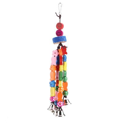 Bird Chewing Toy Parrots Cage Bite Toys Pet Bird Chewing Hanging Toy Wooden Block Bird Toys