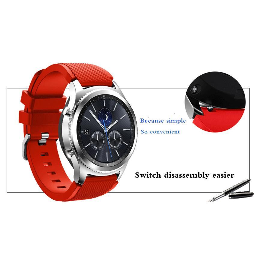 20mm/22mm Watch Strap for Samsung Galaxy Watch 4 6 Classic/5/5 Pro/46mm/3/active 2/s3/s2 Silicone Bracelet Galaxy Watch 4 Strap