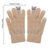 Keep Finger Warm Cute Soft Elastic Full Finger Thicken Warm Touch Screen Mittens Knitted Gloves