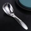 304 Stainless Steel Rice Spoon Flat Bottom Soup Spoon Tableware Serving Spoon  Buffet