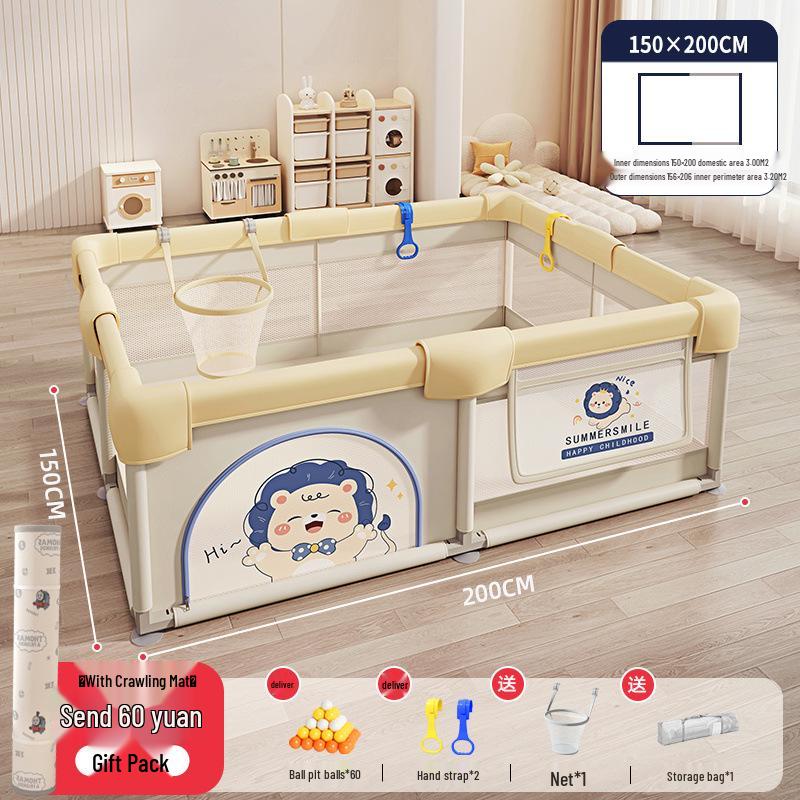 Indoor Baby Playpen & Crawling Mat: Safe Protective Fence & Walker