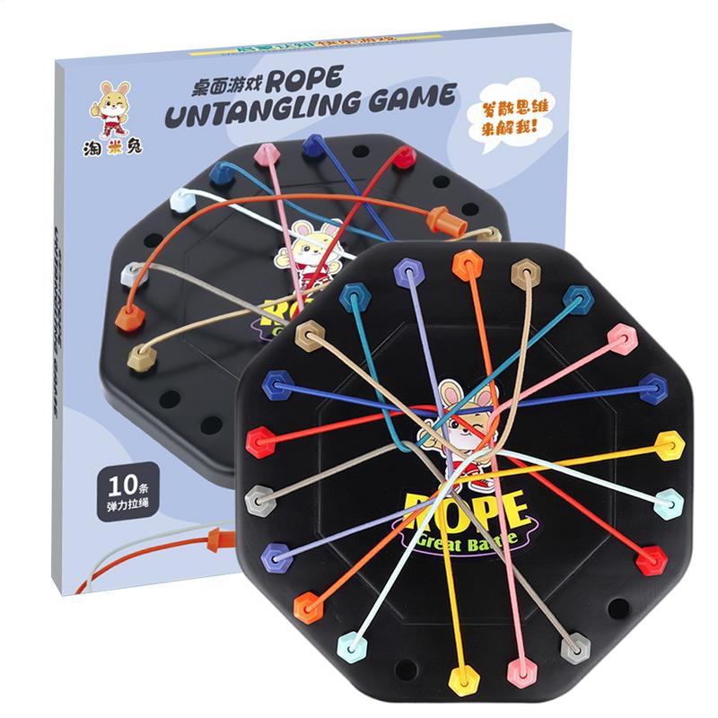 Rope Knots Puzzle Social Board Game Color Line Sorting The Great Rope Untying Challenge Logic Thinking Strategy Table Game