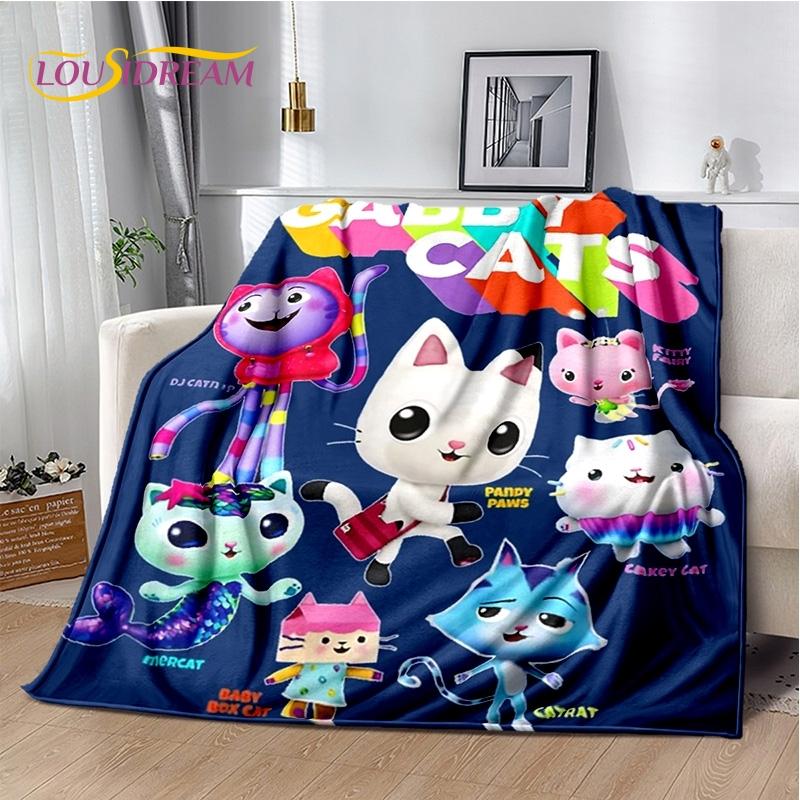Cartoon Cute Gabbys Dollhouse Girl Soft Blankets,Keep Warm Throw Blanket Comfortable Blanket for Picnic Beds Sofa Home Bedroom