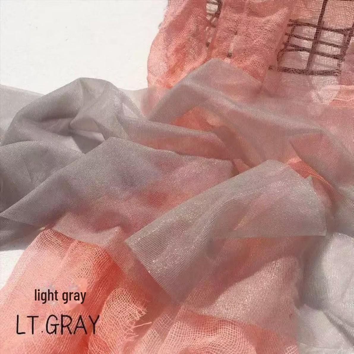 

Перламутровые блестящие черные чулки до колена Large size серый