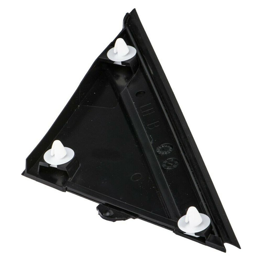 For FIAT 500 12-17 LEFT DOOR MIRROR FLAG COVER MOLDING GLOSS BLACK