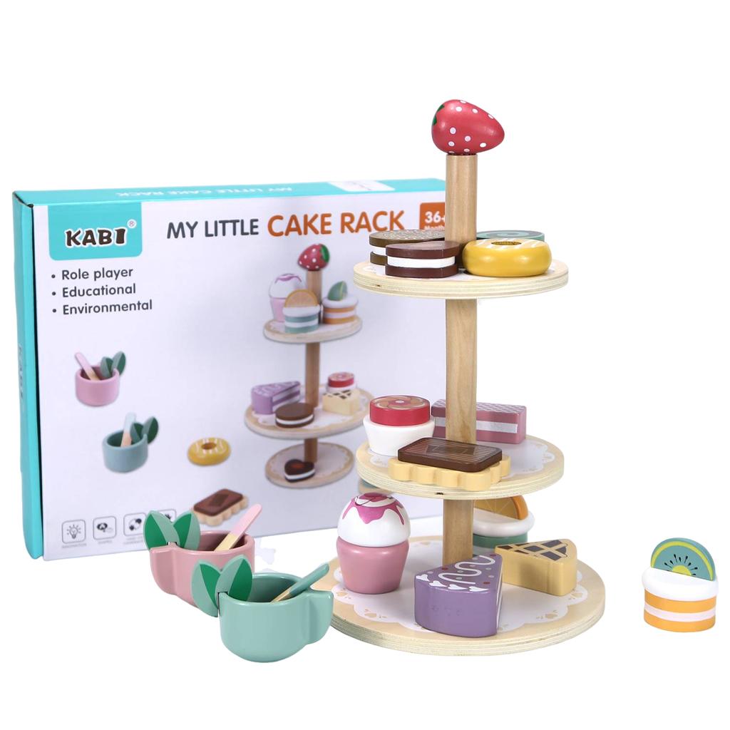 Simulation Food Children Pretend Kitchen Toys Playsets wooden Hamburger Pizza Cake rack Set Pretend To Play Children's Kitchen Game