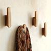 5pcs Solid Wood Hooks Strong Load-bearing Entrance Hallway Coat Rack Bathroom Bedroom Doorway Storage Organizer Multi-hook Design Space-saving