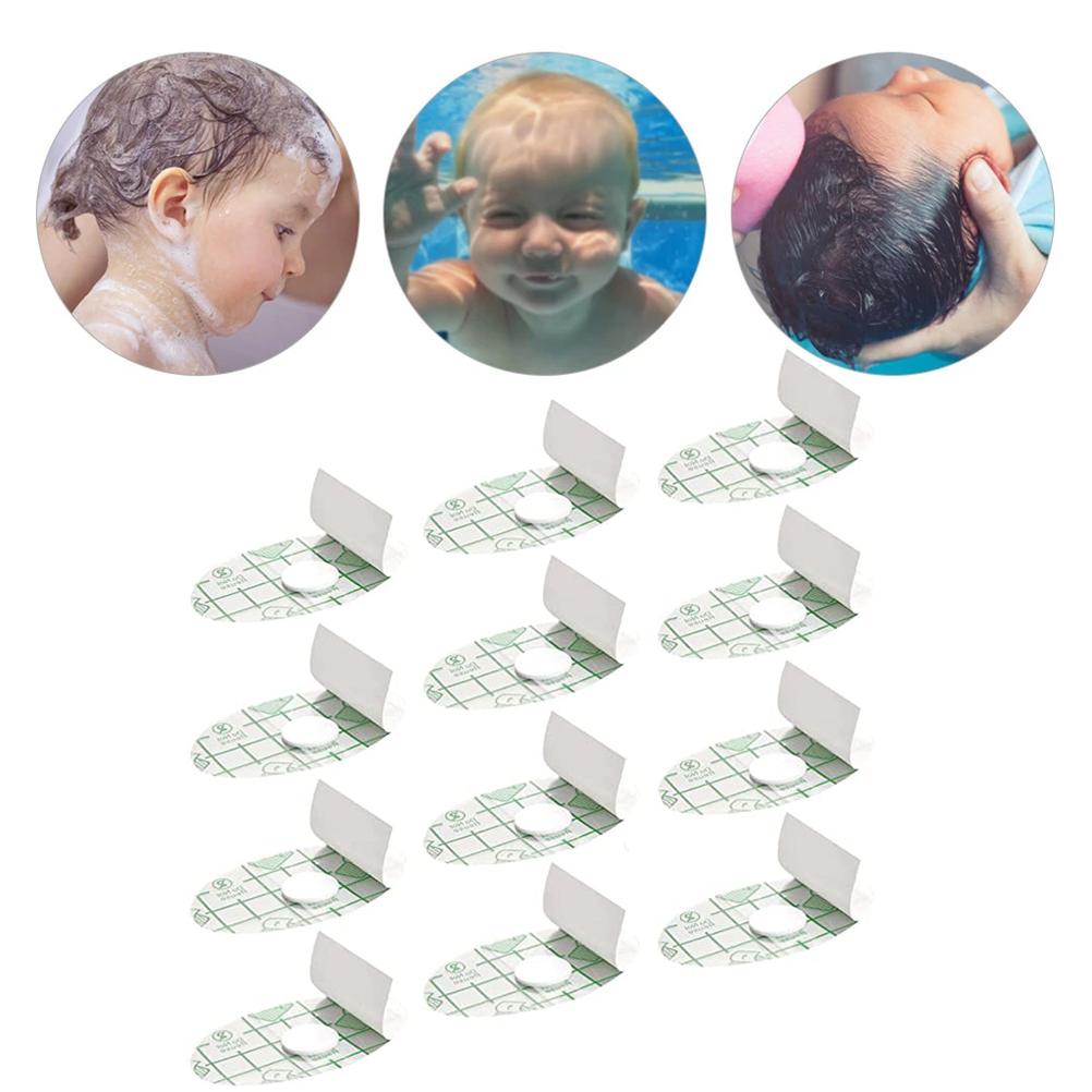 20pcs Baby Bath Ear Cover Waterproof Baby Ear Stickers One Time Ear Patch Newborn Ear Protection for Swimming Showering