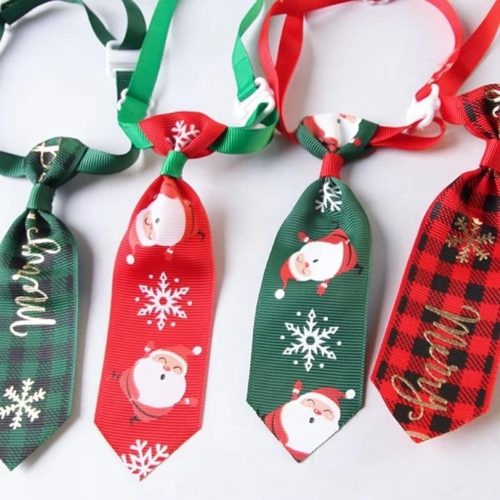 Christmas Pet Bow Tie Collar Decoration for Cats Dogs Holiday Costume