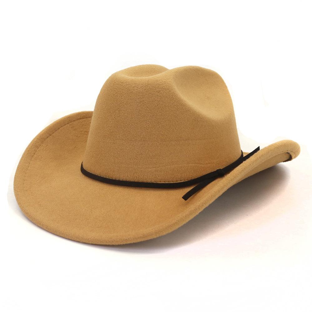 Winter Herbst Western Cowboy Hut Für Frauen Männer 8CM Birm Gentleman Jazz Caps Cowgirl Kirche Hüte sombreros de vaquero