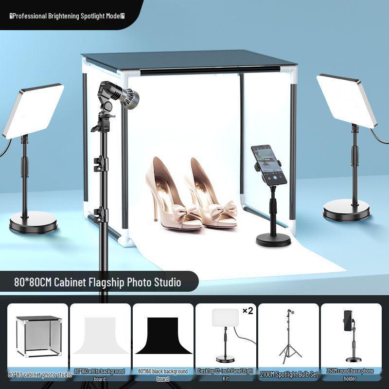 Portable LED Photo Studio Tent with Fill Light for Jewelry