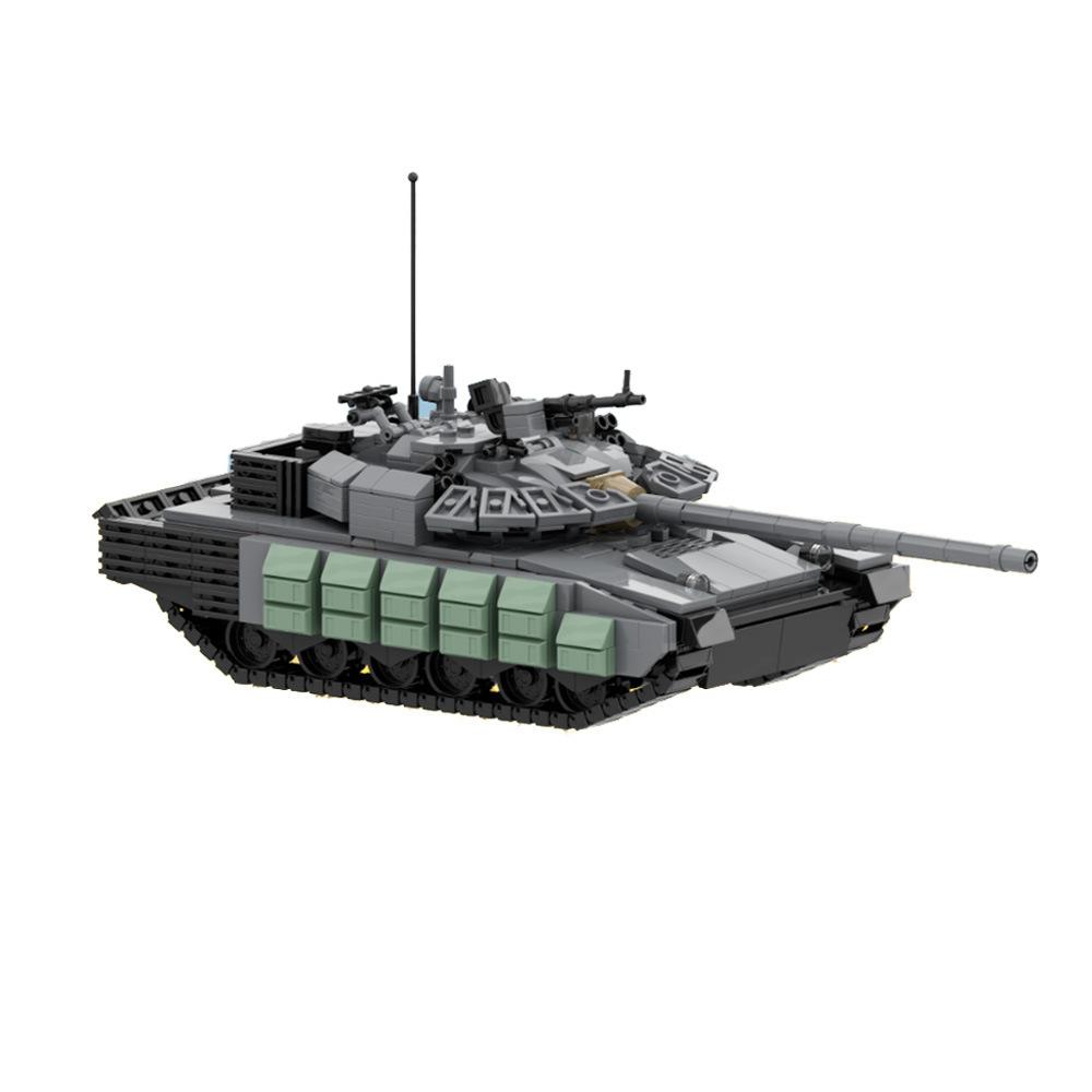 WW2 Military Weapoons Truck Vehicle T-80BVM Russian Main Battle Tank Model Vehicle Puzzle Bricks Toy Birthday Gift 932PCS