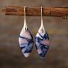 Bohemian Emperor Stone Leaf Pendant Earrings Popular Jewelry