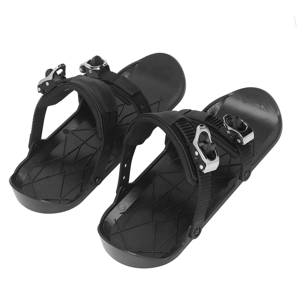 Mini-Ski-Skates Kurze dünne Schlittschuh-Ski zum Befestigen an Skischuhen Winterstiefel für Outdoor-Skifahren Schwarz Einheitsgröße