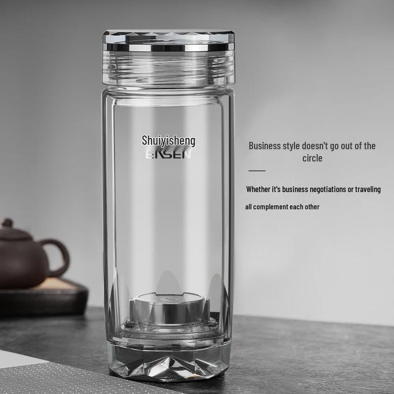 Shui Yisheng G610 Portable Double-Layer Insulated Weak Alkaline Glass Cup 330ml