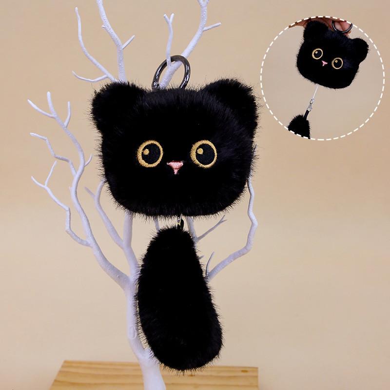 Siamese Tail Plush Keychain Pendant Bag Decor For Kids And Animal Enthusiasts