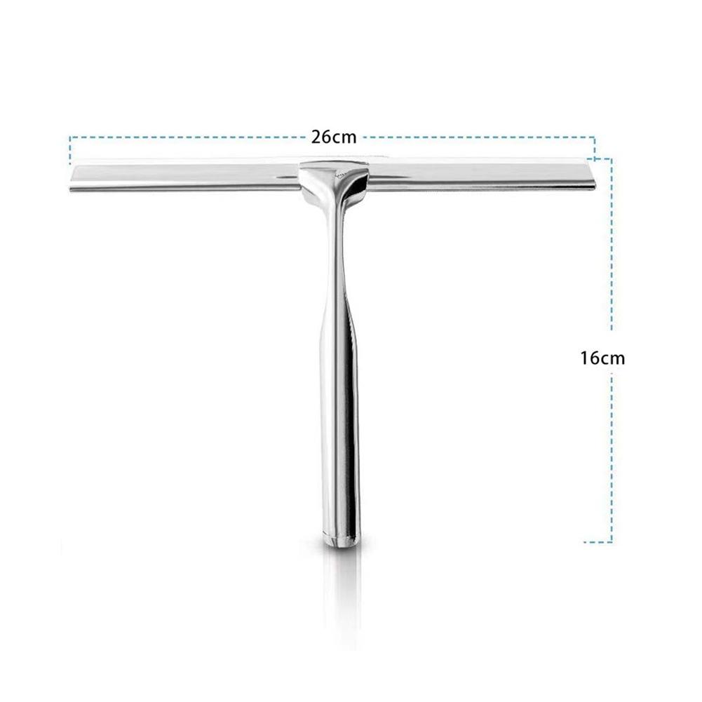 Stainless Steel Glass Scraper Multifunctional Shower Mirror Squeegee Antiskid Handle Corrosion Resistance for Bathroom Tool