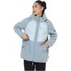 SH500 Solid Color Cropped Hooded Fleece Jacket Women's Teal