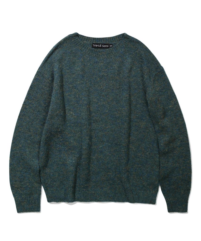 TRIP LE SENS Unisex Wool Crotch Over Round Knit_Charcoal