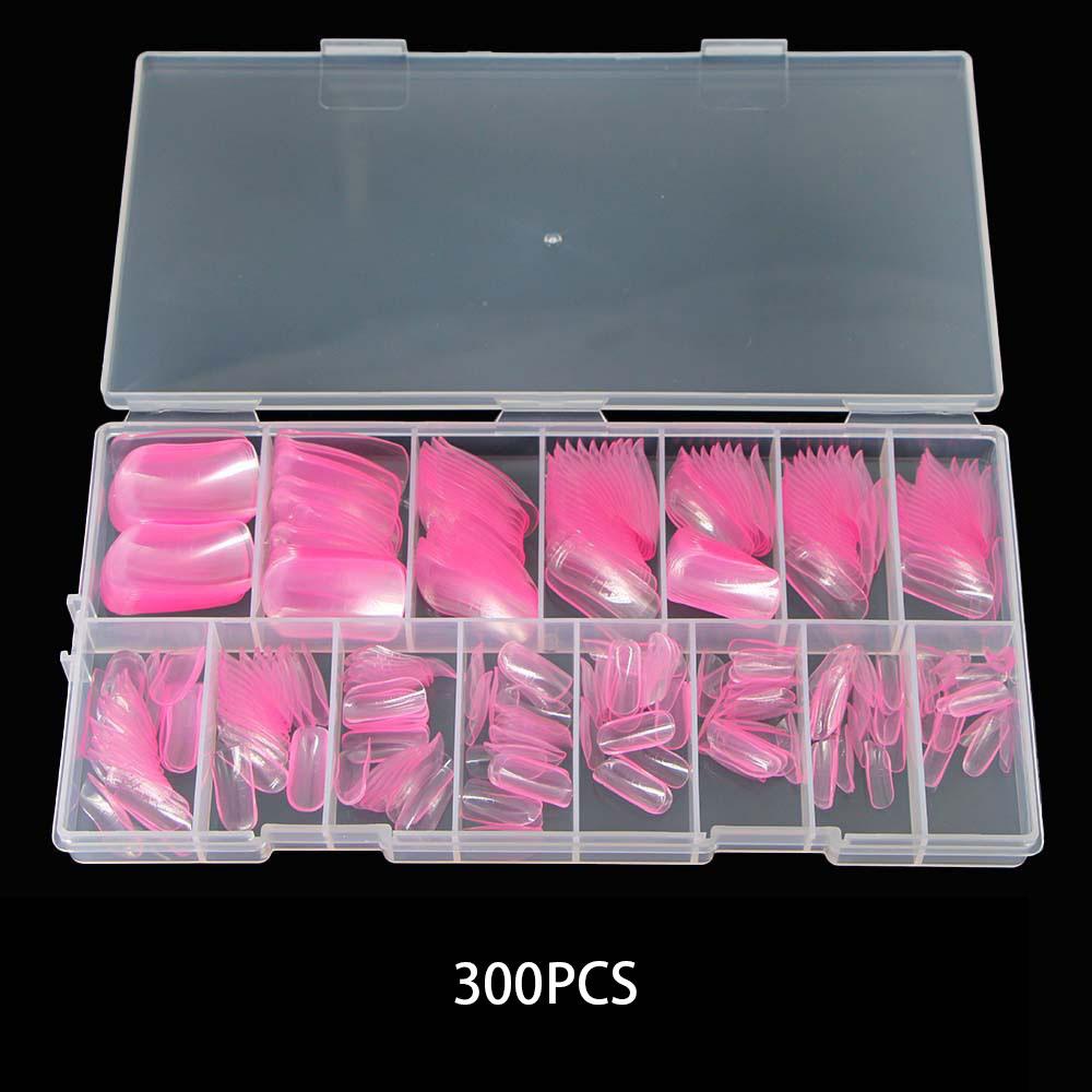 60/150/300 Buc. Tips Unghii Presate Acoperire Completă Stiletto Migdală Pătrată Sicriu French False False Soak Off Gel Tips Extensie Unghii Capsulă