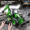 non-toxic 1/14 Remote Control Backhoe Loader Excavator Two-Way Forklift Sound and Light Simulation Trailer Engineering Vehicle Toy for children