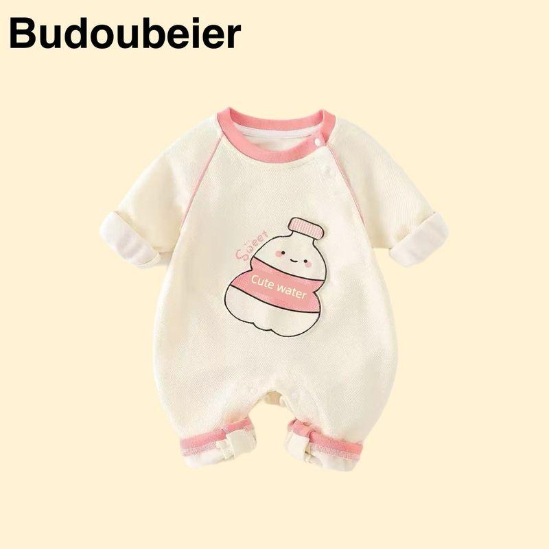 

British Baby Clothes Spring and Autumn Outfit for Girls, Princess Style Romper 2025 Korean Sweet Style Jumpsuit Crawling Suit Pink 90