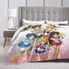 S-Sailor M-Moon Anime Kawaii Flannel Blanket Soft Warm Throw Blanket for Home Decor Airplane Travel Novelty Bedspread Sofa Bed