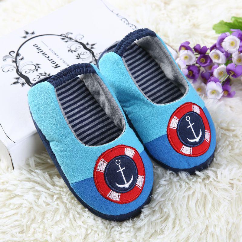 Kids Slipper Spring Autumn Anti-Slip Home Shoes For Boy Girls Cartoon Ship Soft Baby Slides Indoor Child Slippers