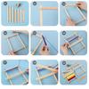 Children Wooden Diy Weave Loom Toys Set Pretend Play Hand Knitting Toys For Girls Household Knitting Machine Fine Motor Training