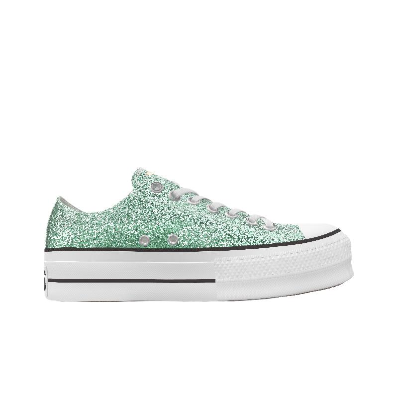 Converse Chuck Taylor All Star Lift Platform Low Glitter By You Unisex Sneakers Multi-Color A12076C