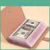 Note Storage Book 1 Made Of Pu Material Holds 100 Bills With Note Photos Stamps Bank Card Storage Book 1a6 Extra Large Capacity Cash Storage