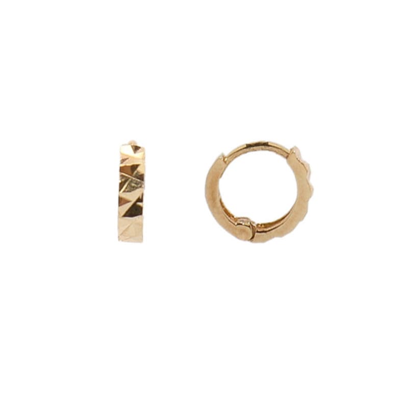 UNI.J Cutting Tiny Ring 14k Gold Earring Ie397