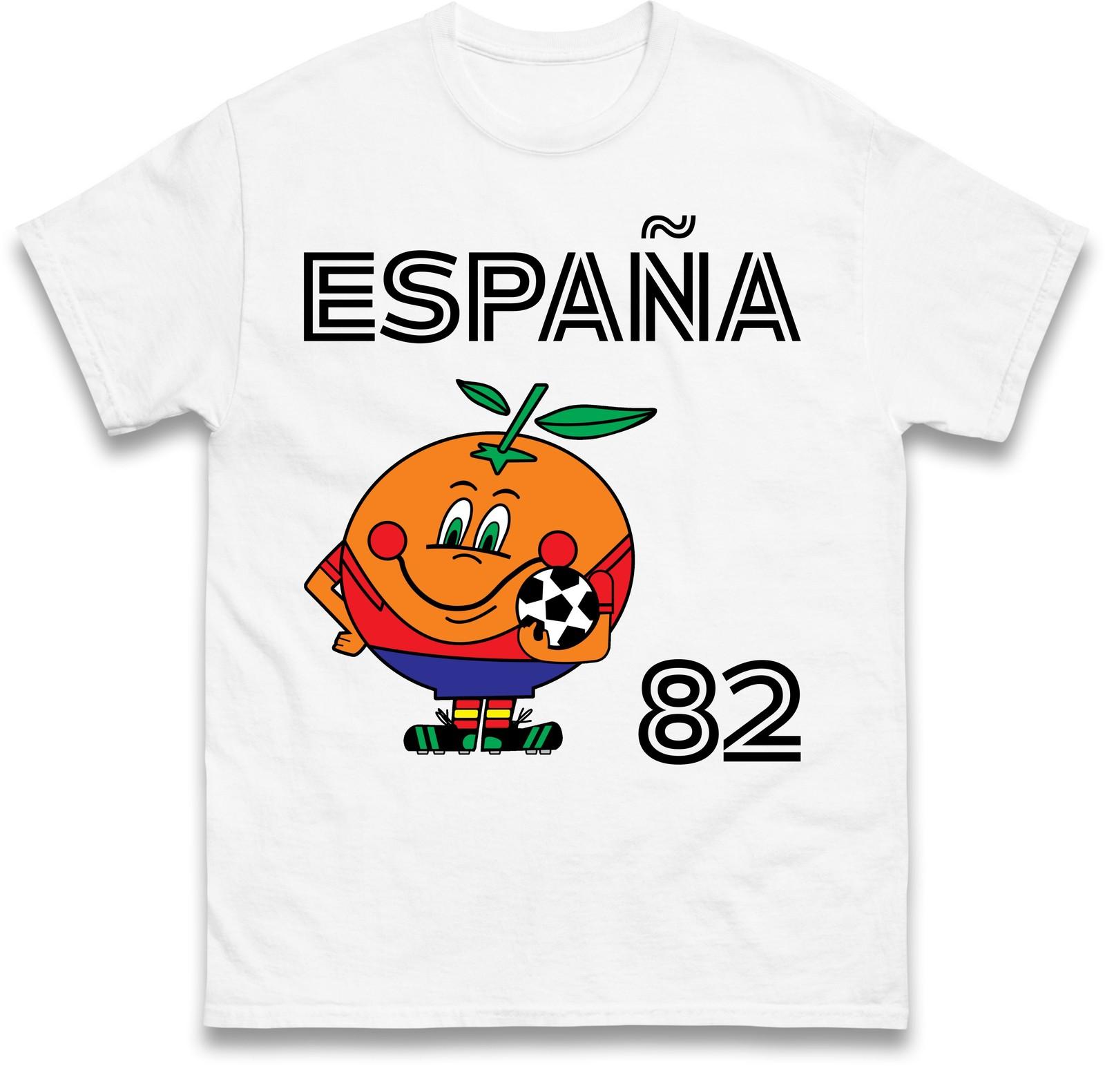 Spain 82 Naranjito T Shirt, Spain 82 Football World Cup Tee, Retro Football Fan S