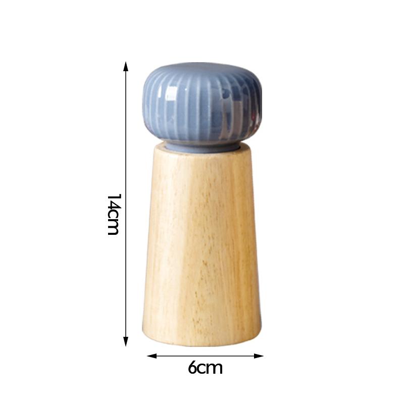 

Nordic Style Pepper And Salt Grinder Manual Salt And Pepper Grinder Adjustable Roughness Ceramic Core Oak Spice Salt Grinder