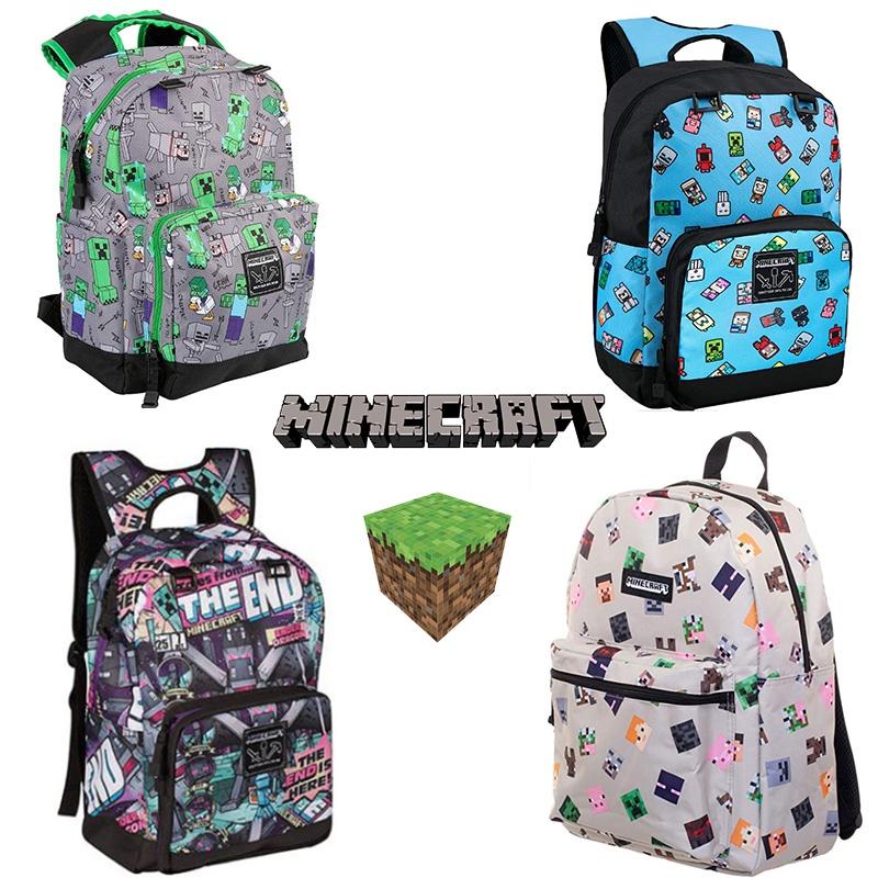Minecraft Theme Oxford School Bag Large Capacity Travel Bag Kid Gift