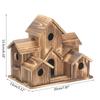 Wood Bird Houses Feeder 6 Holes Wooden Birdhouse Hanging Sleeping Nest for Indoor Outdoor Birds Garden Decoration